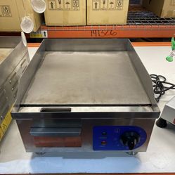 1500W - 14” Countertop Electric Griddle Flat Top for Commercial Restaurant