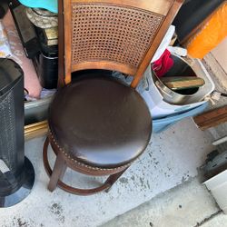 Antique CANE SWIVEL CHAIR!