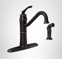 Moen One-Handle High Arc Kitchen Faucet Set Brown