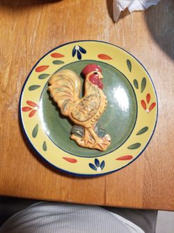 3d Rooster Plate