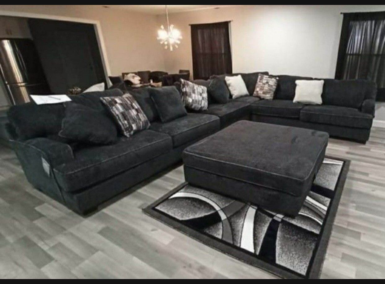 Long, Deep Seating , Cozy, Charcoal Modular Sectional✅ Brand New❇️ Sofa/ Living Room Set 👍 Financing Options💥