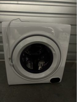 Euhomy Compact Laundry Dryer, 3.5 cu ft Front Load Stainless Steel Clothes Dryers With Exhaust Pipe, 1500W, LCD Control Panel Four-Function Portable D