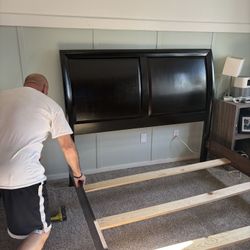 Free Sleigh Bed Needs Work + Mirrors