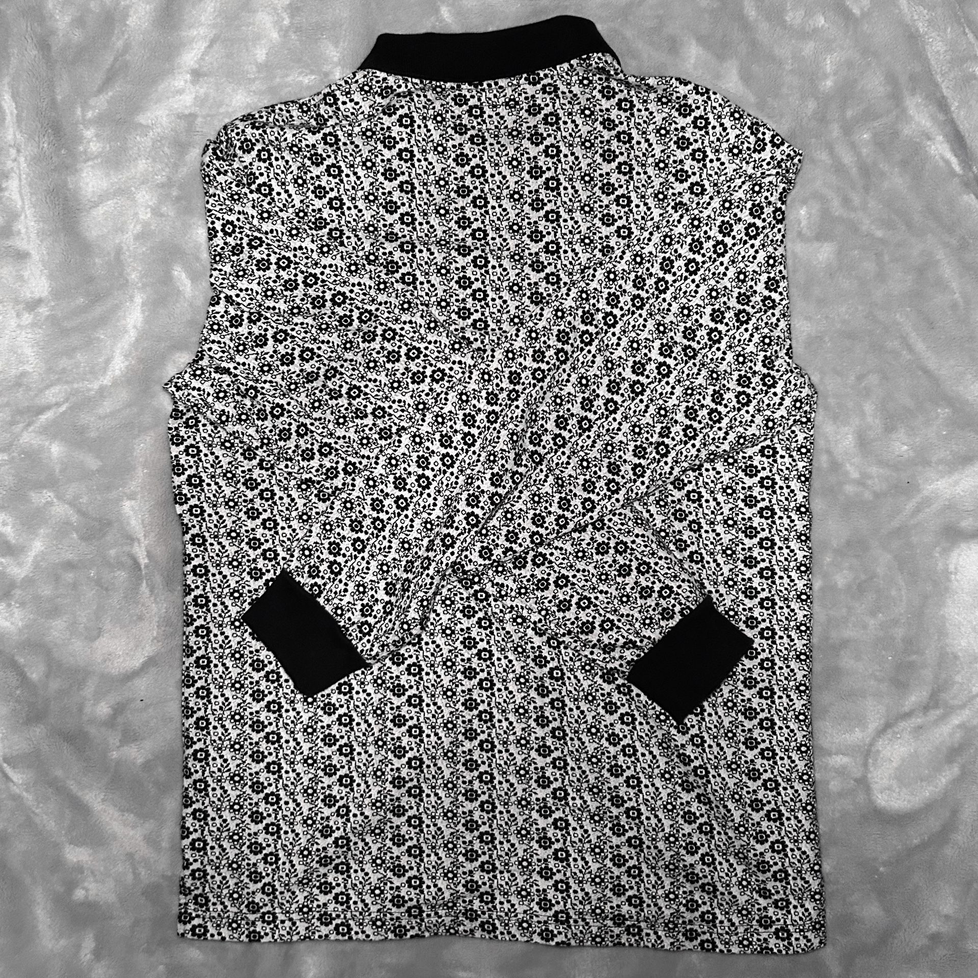 Supreme Floral Jacquard Zip Polo (White) [M]