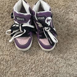 Vans Women’s Vintage Purple Shoes -black & White Laces