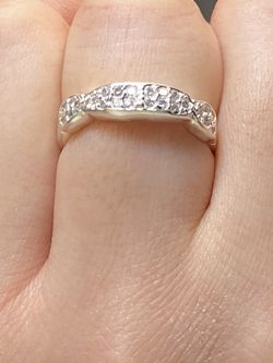 Silver& circonia ring