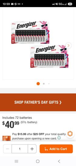 2 pack of AA 36 each home depot 2 for $40 0fferup 2  for $25