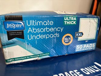 FREE Inspire Ultimate Absorbency Underpads XXL 50-Pack
