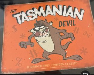 Tasmania Devil metal sign