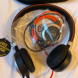 Jabra Evolve 40 MS Stereo Black Headsets W/ ENC010 & Zipper Case