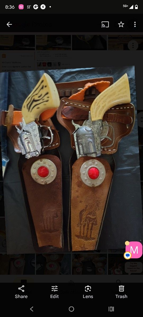 Vintage Toy Guns With Holster
