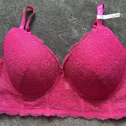 Hot Pink Lace Bralette 38DD
