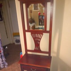 Vintage Hall Stand w/ Drawer 