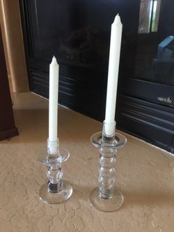 Set of 2 candlesticks pottery Barn