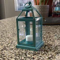 Turquoise Tealight Lantern 
