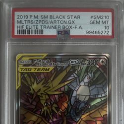 2019 Black Star Moltres Zapdos Articuno PSA 10