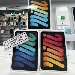 Apple IPad Mini 6 Tablet New -PAYMENTS AVAILABLE-$1 Down Today 