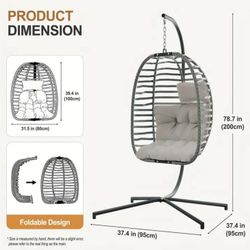Luxurious Swing Chair With Cushion And Stand Brand New.