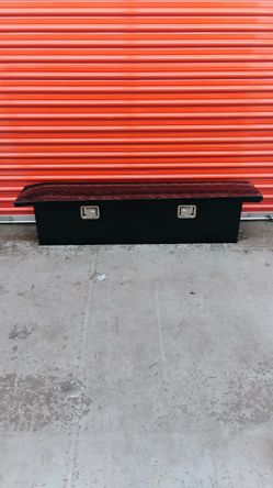 63"X12"X16.5"BLACK ALUMINUM PICKUP TRUCK TRUNK BED CAMPER TOOL BOXSTORAGE+LOCK