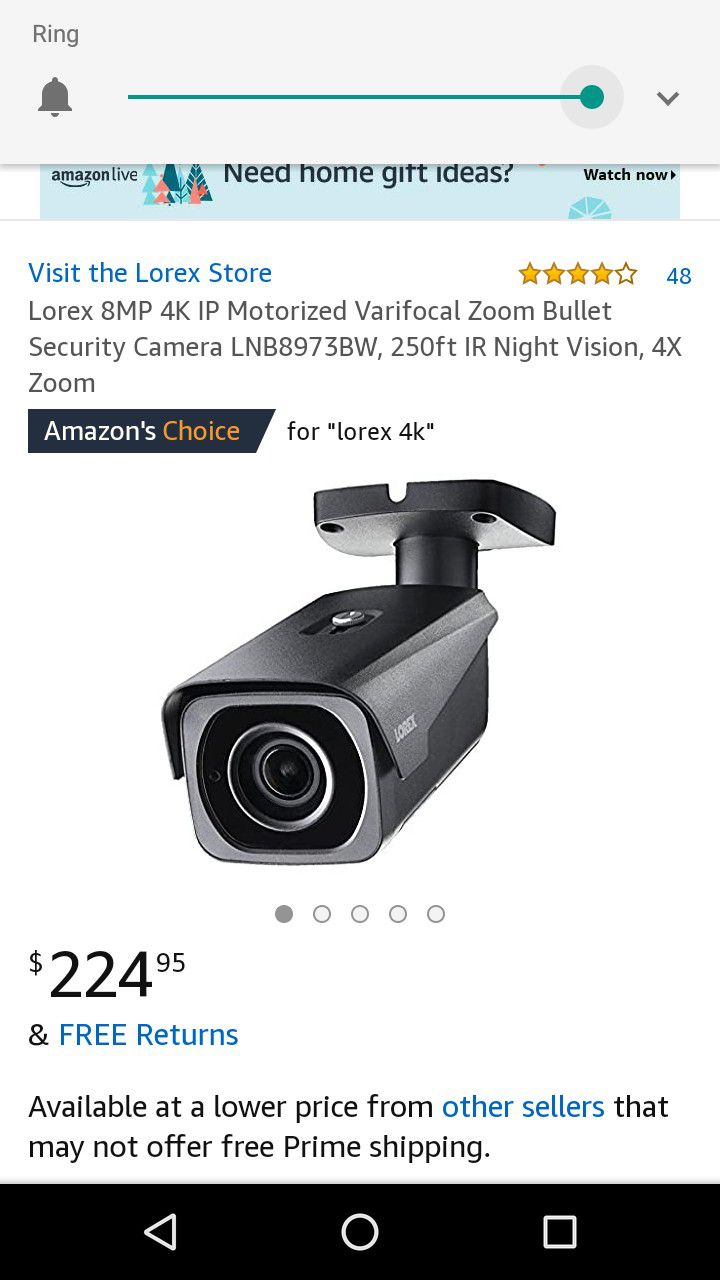 Lorex 4k hd motorized security camera like new