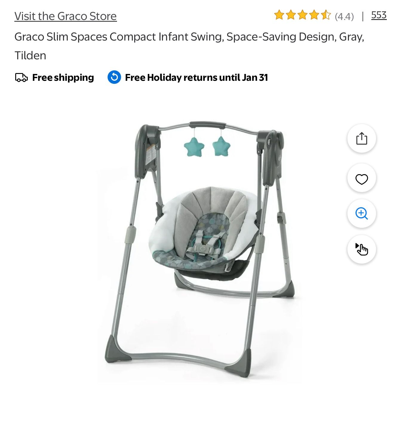 Graco Slim Spaces Swing