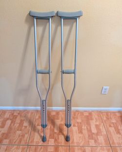 Lightweight Adjustable Aluminum Crutches, 