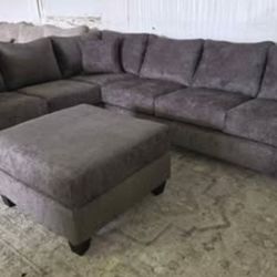 2025 Fabric of Year!!  Brand New Byers Market Bora Truffle Full Length 2pc Sectionals