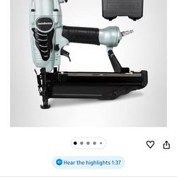 Metabo HPT Finish Nailer with Air Duster, Pro-Preferred Pneumatic Power Nailers, Ideal for Molding, Chair Rail, and Cabinetry, Lightweight 3.7 lbs, 16