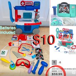 $10 Hospital 🏥 Toy/Doctor Care in Wheels Batteries including Like New