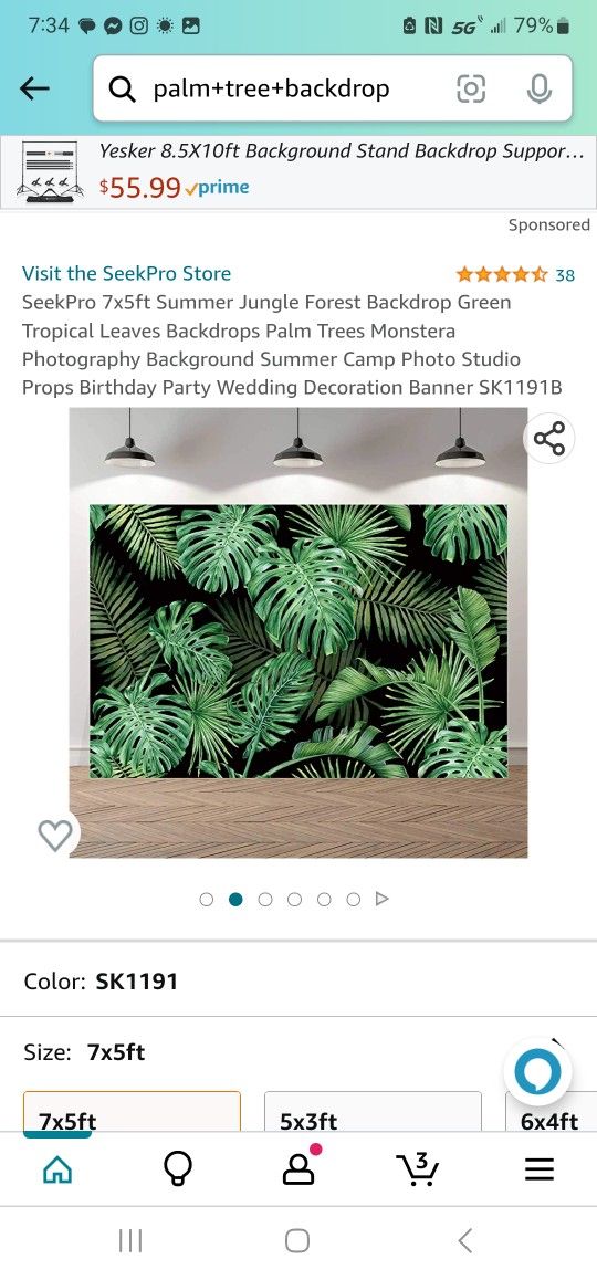 Palm Leaves Backdrop