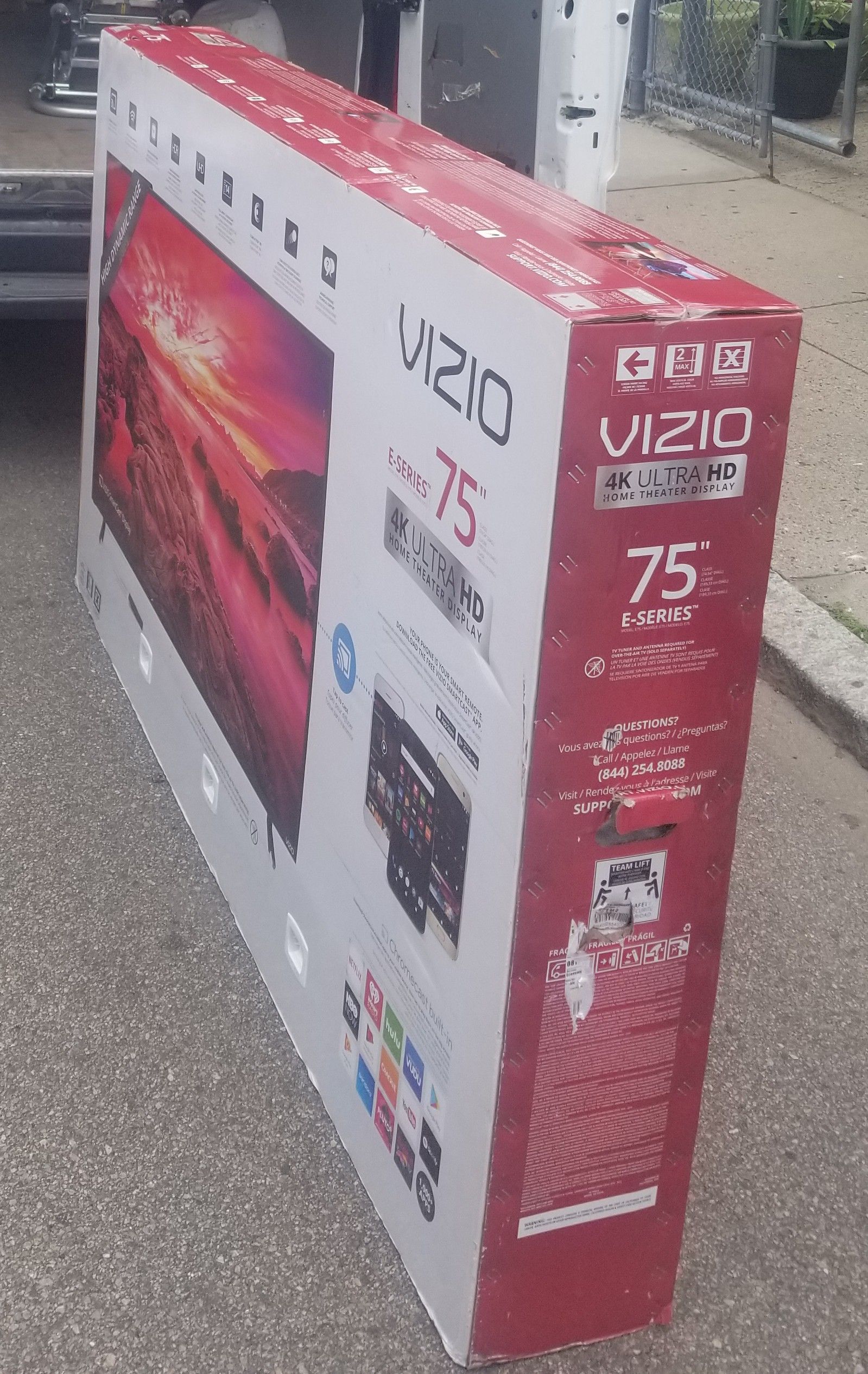 VIZIO - 75" Class - LED - E-Series - 2160p - Smart T.V.- 4K UHD Home Theater Display with HDR