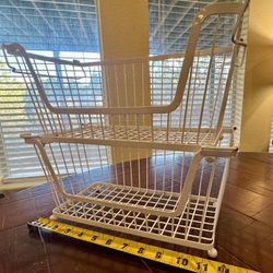 2 Metal Stackable Organization Baskets
