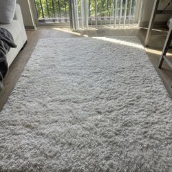 Shaggy white rug - 5x7