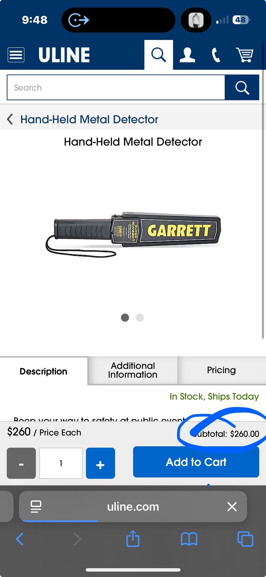 Metal Detector Wand