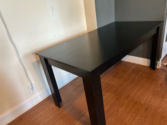Black wood table