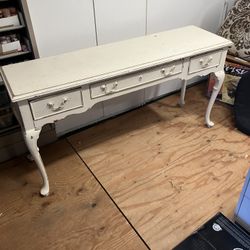 Shabby Chic Entry / Sofa Back 3 Drawer Table * 54" x 16" x 27"Tall * Simi Valley