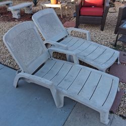 FREE .........Plastic Chaise loungers
