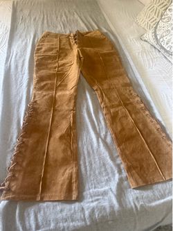 Suede pants