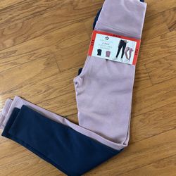 NWT Tuff Athletics girls Fleece Leggings 2 pack size M 10/12