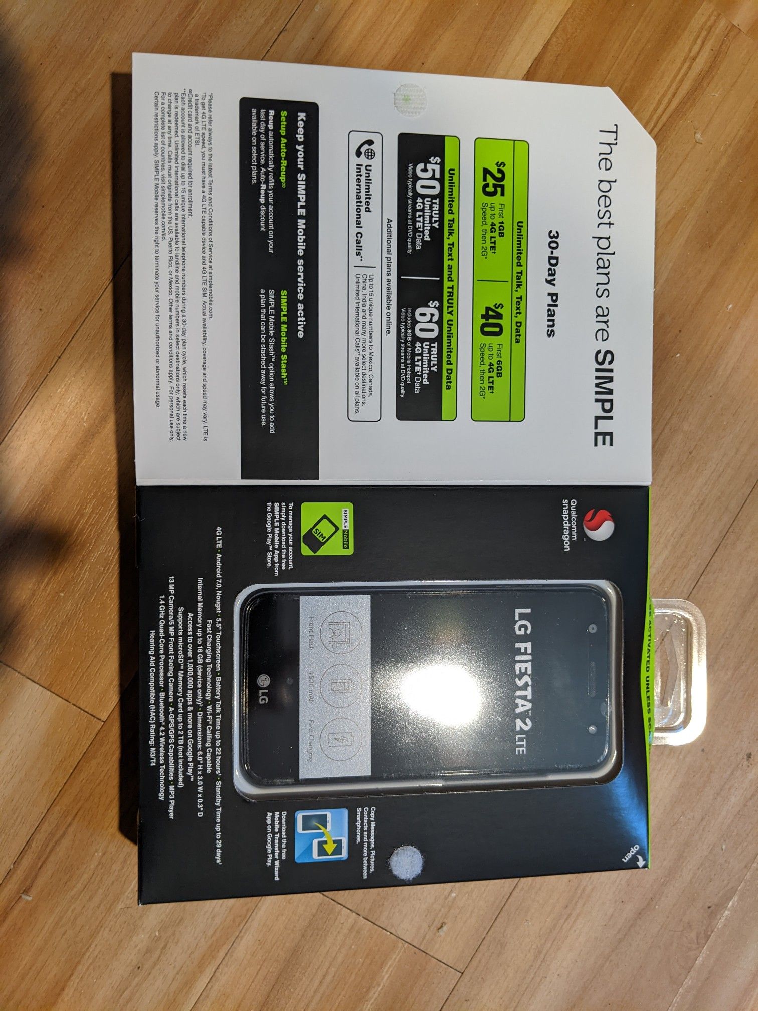 LG fiesta 2 for simple mobile