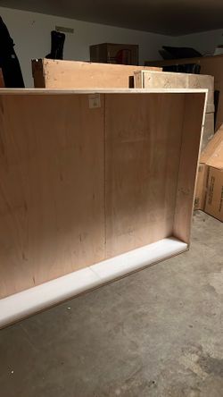 TWO Custom Wood Moving Crate W/ Handles 