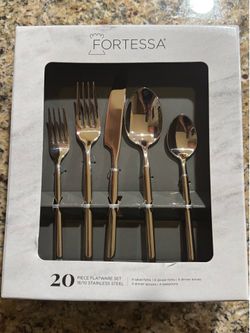 Fortessa 20-Piece 18/10 Stainless Steel Flatware Set – Service for 4 – New
