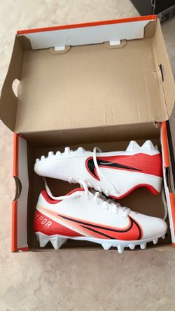 Nike Vapor Football Cleats White/Orange Size 3Y – Like New