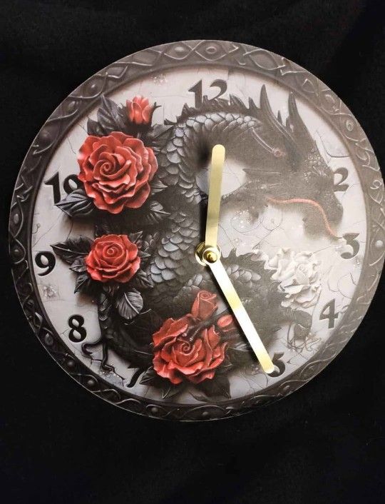 Dragon And Rose Clock