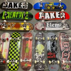Skateboard decks trucks wheels bearings grip tools