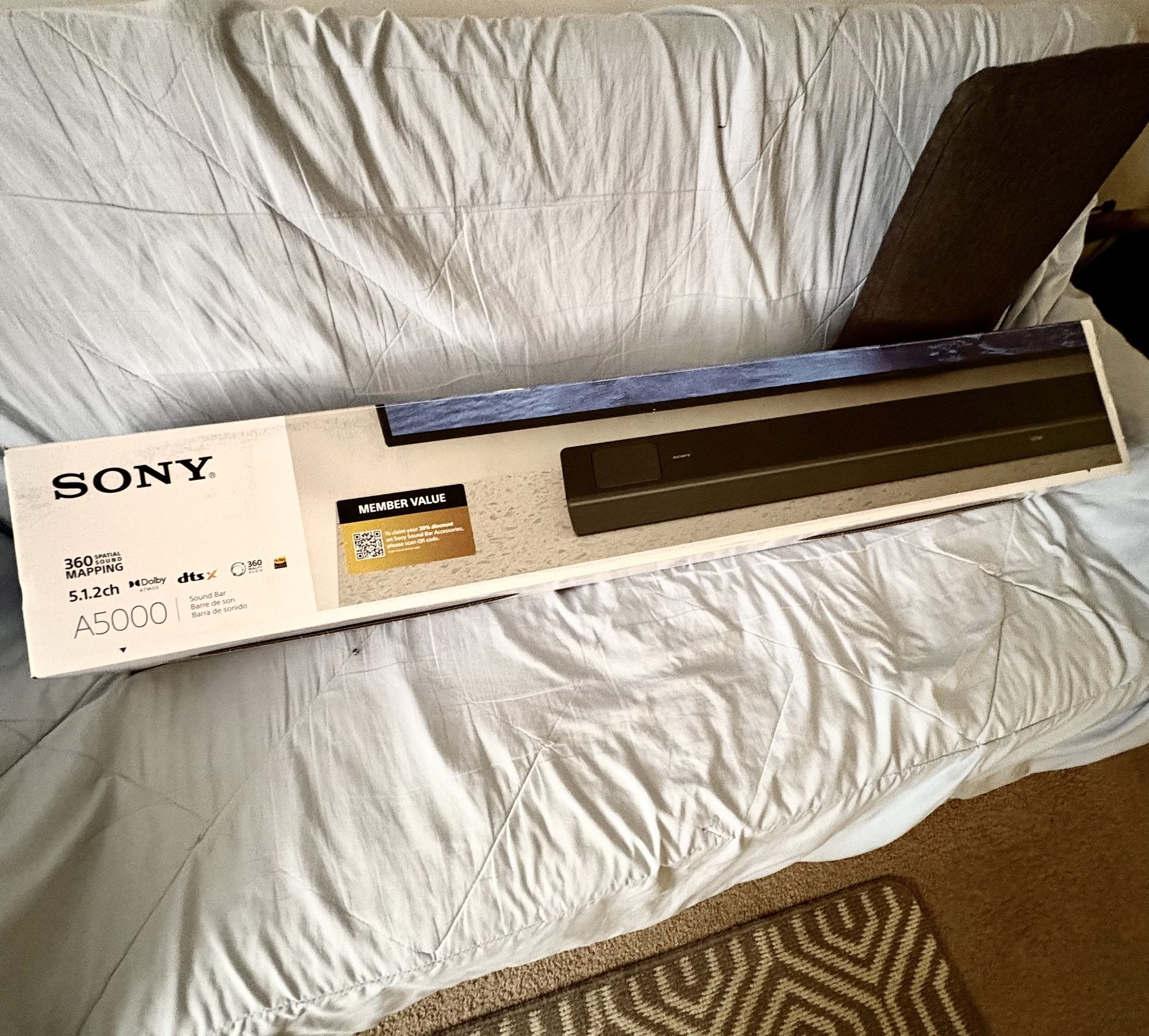 Sony (HT-A5000) Premium Smart Home Theatre Soundbar System | 360 Spatial Sound | Bluetooth | 8K Audio Etc.
