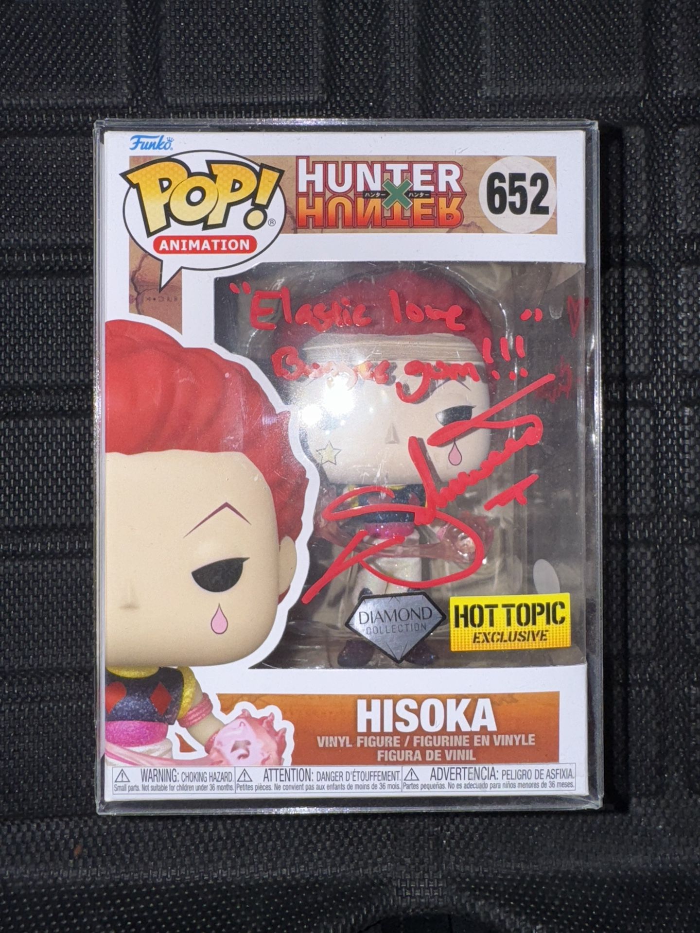 KEITH SILVERSTEIN Signed AND Quoted PLUS Exact Manga Page of Quote HUNTER X HUNTER HISOKA FUNKO POP Vinyl JSA COA