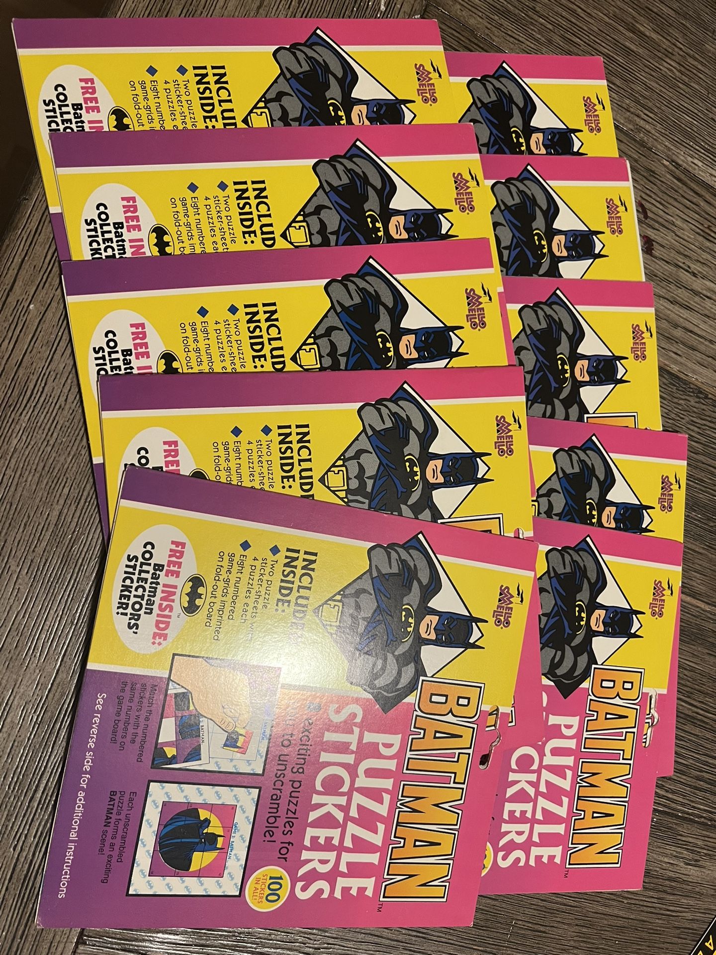Vintage 1992 Batman puzzle stickers