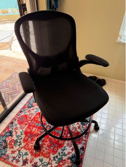High desk chair adjustable
