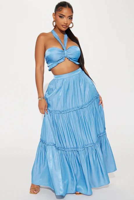 Maxi summer skirt set / Traje de falda y top 